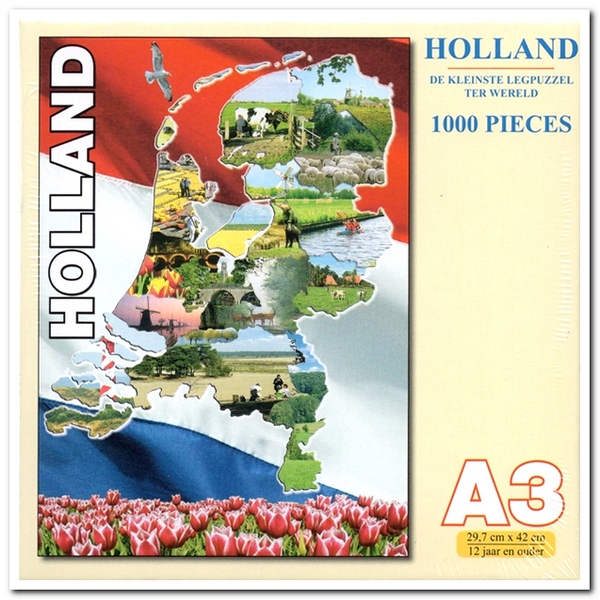 Minimaal Zwembad Stad bloem Holland, de kleinste puzzel ter wereld - 1000 Stukjes - Sassafrass Store